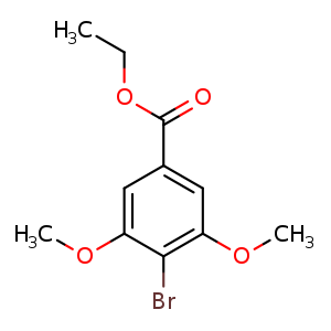 Chemical structure of Ethyl 4-bromo-3,5-dimethoxybenzoate , CAS 745026-69-1, AChemBlock U107631