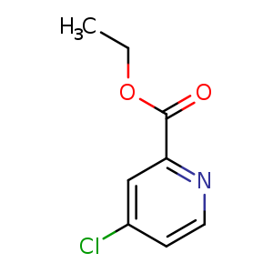 Chemical structure of Ethyl 4-chloropyridine-2-carboxylate , CAS 64064-56-8, AChemBlock U107638