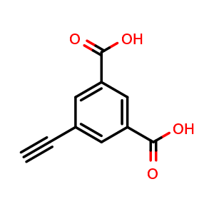 Chemical structure of 5-Ethynylbenzene-1,3-dioic acid , CAS 432025-97-3, AChemBlock U107647
