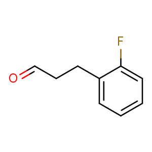Chemical structure of 3-(2-Fluorophenyl)propanal , CAS 175143-93-8, AChemBlock U107654