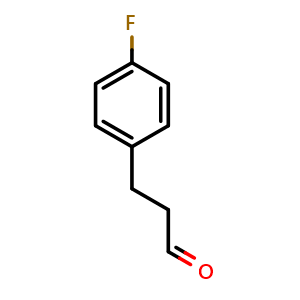 Chemical structure of 3-(4-Fluorophenyl)propanal , CAS 63416-70-6, AChemBlock U107655