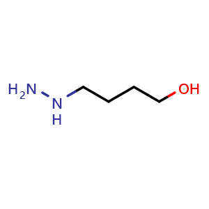 Chemical structure of 4-Hydrazinylbutan-1-ol , CAS 84157-94-8, AChemBlock U107657