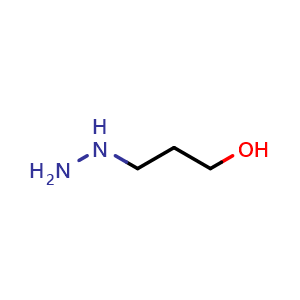 Chemical structure of 3-Hydrazinylpropan-1-ol , CAS 40440-12-8, AChemBlock U107658