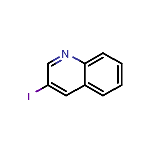 Chemical structure of 3-Iodoquinoline , CAS 79476-07-6, AChemBlock U107669