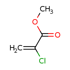 Chemical structure of Methyl 2-chloroacrylate , CAS 80-63-7, AChemBlock U107697