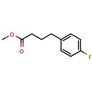 Chemical structure of Methyl 4-(4-fluorophenyl)butanoate , CAS 20637-05-2, AChemBlock U107702