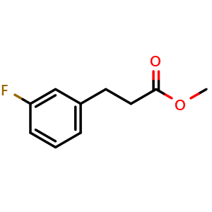 Chemical structure of Methyl 3-(3-fluorophenyl)propanoate , CAS 425704-52-5, AChemBlock U107704