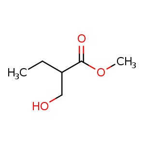 Chemical structure of Methyl 2-(hydroxymethyl)butanoate , CAS 56970-75-3, AChemBlock U107706
