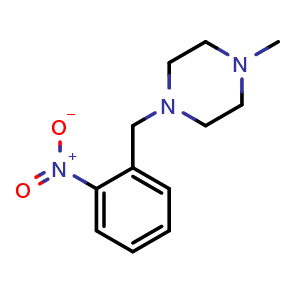 Chemical structure of 1-(2-Nitrobenzyl)-4-methylpiperazine , CAS 19577-82-3, AChemBlock U107717