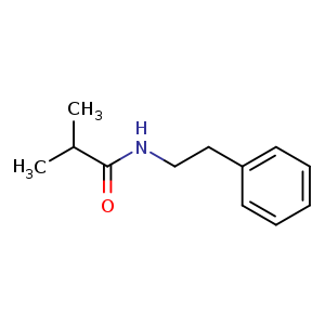 Chemical structure of N-Phenethylisobutyramide , CAS 71022-62-3, AChemBlock U107724