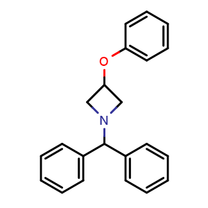 Chemical structure of 1-Benzhydryl-3-phenoxyazetidine , CAS 82622-43-3, AChemBlock U107751