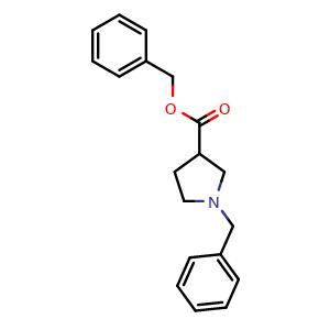 Chemical structure of Benzyl 1-benzylpyrrolidine-3-carboxylate , CAS 570423-97-1, AChemBlock U107755
