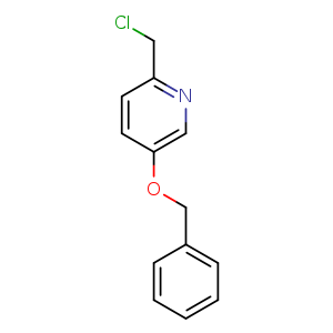 Chemical structure of 5-(Benzyloxy)-2-(chloromethyl) pyridine , CAS 127590-90-3, AChemBlock U107766
