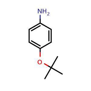 Chemical structure of 4-tert-Butoxyaniline , CAS 57120-36-2, AChemBlock U107778