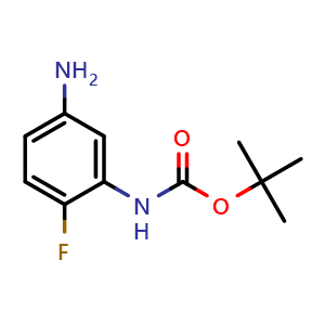 Chemical structure of tert-Butyl 5-amino-2-fluorophenylcarbamate , CAS 535170-18-4, AChemBlock U107782