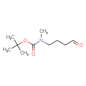 Chemical structure of tert-Butyl methyl(4-oxobutyl)carbamate , CAS 120984-59-0, AChemBlock U107812