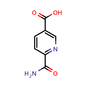 Chemical structure of 6-Carbamoylnicotinic acid , CAS 886590-61-0, AChemBlock U107818
