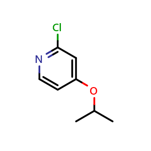 Chemical structure of 2-Chloro-4-isopropoxypyridine , CAS 718639-57-7, AChemBlock U107819
