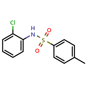 Chemical structure of N-(2-Chlorophenyl)-4-methylbenzenesulfonamide , CAS 6380-05-8, AChemBlock U107822