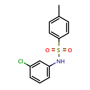 Chemical structure of N-(3-Chlorophenyl)-4-methylbenzenesulfonamide , CAS 19377-04-9, AChemBlock U107823
