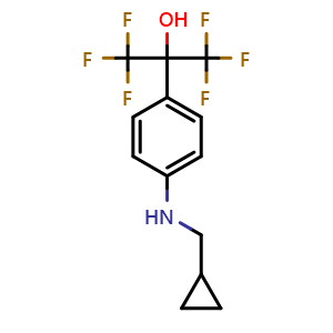 2-(4-(Cyclopropylmethylamino)phenyl) -1,1,1,3,3,3-hexafluoropropan-2-ol