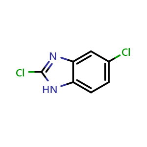Chemical structure of 2,5-Dichloro-1H-benzo[d]imidazole , CAS 4887-95-0, AChemBlock U107834