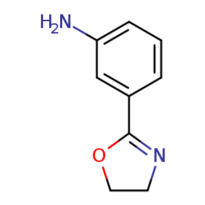 Chemical structure of 3-(4,5-Dihydrooxazol-2-yl)aniline , CAS 81187-71-5, AChemBlock U107838