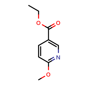 Chemical structure of Ethyl 6-methoxynicotinate , CAS 74925-37-4, AChemBlock U107851