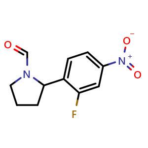Chemical structure of (2-Fluoro-4-nitrophenyl)(pyrrolidin-1-yl) methanone , CAS 1411990-19-6, AChemBlock U107859