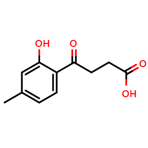 Chemical structure of 4-(2-Hydroxy-4-methylphenyl)-4-oxobutanoic acid , CAS 59010-46-7, AChemBlock U107866