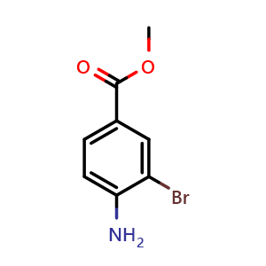 Chemical structure of Methyl 4-amino-3-bromobenzoate , CAS 106896-49-5, AChemBlock U107870