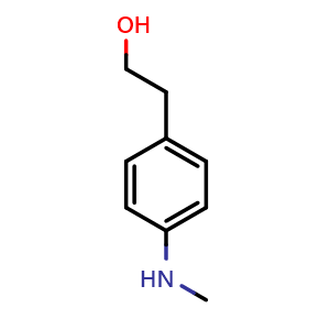 Chemical structure of 2-(4-(Methylamino)phenyl)ethanol , CAS 812640-16-7, AChemBlock U107872