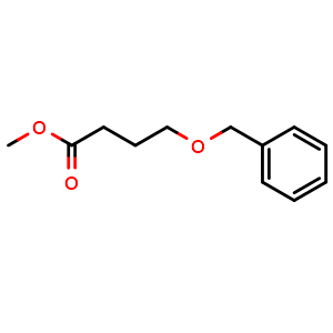 Chemical structure of Methyl 4-(benzyloxy)butanoate , CAS 31600-42-7, AChemBlock U107878