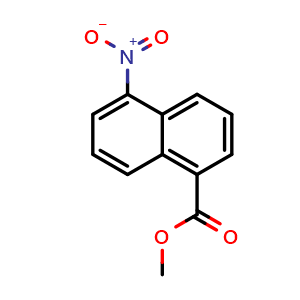 Chemical structure of Methyl 5-nitro-1-naphthoate , CAS 59866-98-7, AChemBlock U107896