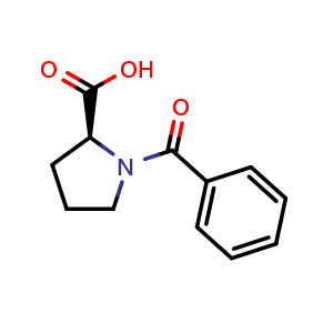Chemical structure of (S)-1-Benzoylpyrrolidine-2-carboxylic acid , CAS 5874-58-8, AChemBlock U107920