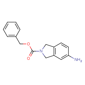 Chemical structure of Benzyl 5-aminoisoindoline-2-carboxylate , CAS 944317-36-6, AChemBlock U107922