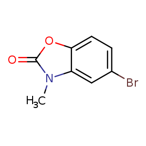 Chemical structure of 5-Bromo-3-methylbenzo[d]oxazol-2(3H)-one , CAS 70672-82-1, AChemBlock U107941