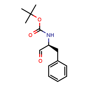 Chemical structure of (S)-tert-Butyl 1-oxo-3-phenylpropan-2-ylcarbamate , CAS 72155-45-4, AChemBlock U107979