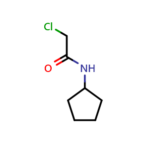 Chemical structure of 2-Chloro-N-cyclopentylacetamide , CAS 125674-23-9, AChemBlock U107983