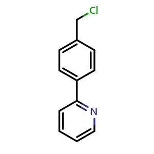 Chemical structure of 2-(4-(Chloromethyl)phenyl)pyridine , CAS 147936-70-7, AChemBlock U107985