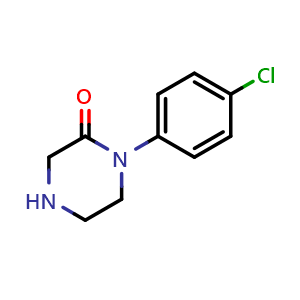 Chemical structure of 1-(4-Chlorophenyl)piperazin-2-one , CAS 55083-85-7, AChemBlock U107988