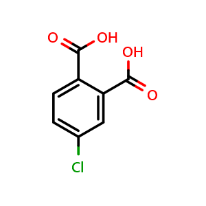 Chemical structure of 4-Chlorophthalic acid , CAS 89-20-3, AChemBlock U107989