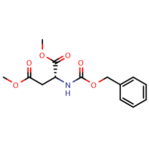 Chemical structure of (R)-Dimethyl 2-(benzyloxycarbonyl-amino)succinate , CAS 114195-61-8, AChemBlock U108001