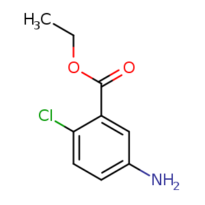 Chemical structure of Ethyl 5-amino-2-chlorobenzoate , CAS 64401-55-4, AChemBlock U108009