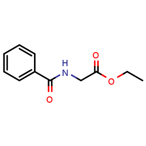 Chemical structure of Ethyl 2-benzamidoacetate , CAS 1499-53-2, AChemBlock U108011