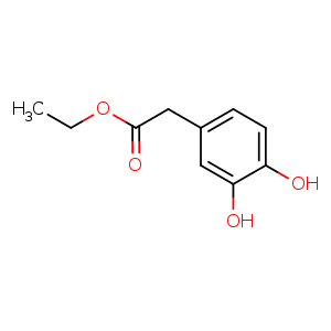Chemical structure of Ethyl 2-(3,4-dihydroxyphenyl)acetate , CAS 83112-21-4, AChemBlock U108023