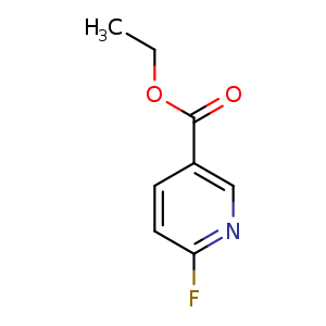Chemical structure of Ethyl 6-fluoronicotinate , CAS 116241-59-9, AChemBlock U108026