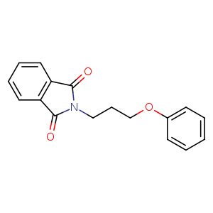 Chemical structure of 2-(3-Phenoxypropyl)isoindoline-1,3-dione , CAS 83708-38-7, AChemBlock U108074