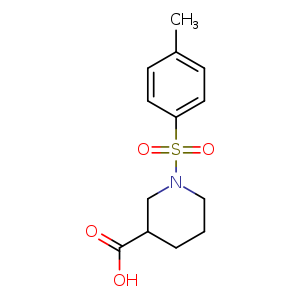 Chemical structure of 1-Tosylpiperidine-3-carboxylic acid , CAS 5134-62-3, AChemBlock U108079