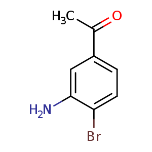 Chemical structure of 1-(3-Amino-4-bromophenyl)ethanone , CAS 37148-51-9, AChemBlock U108083